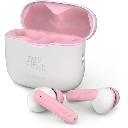 myFirst Carebuds Auriculares Inalámbricos para Niños Blanco 85 dB Modo Transparencia