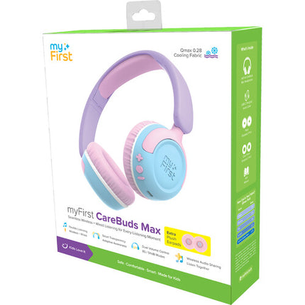 myFirst Carebuds Max Auriculares On-Ear para Niños 52 Horas Batería Rosa
