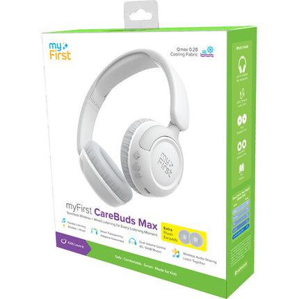 myFirst Carebuds Max Auriculares On-Ear para Niños Blanco 52 Horas Batería