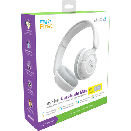 myFirst Carebuds Max Auriculares On-Ear para Niños Blanco 52 Horas Batería