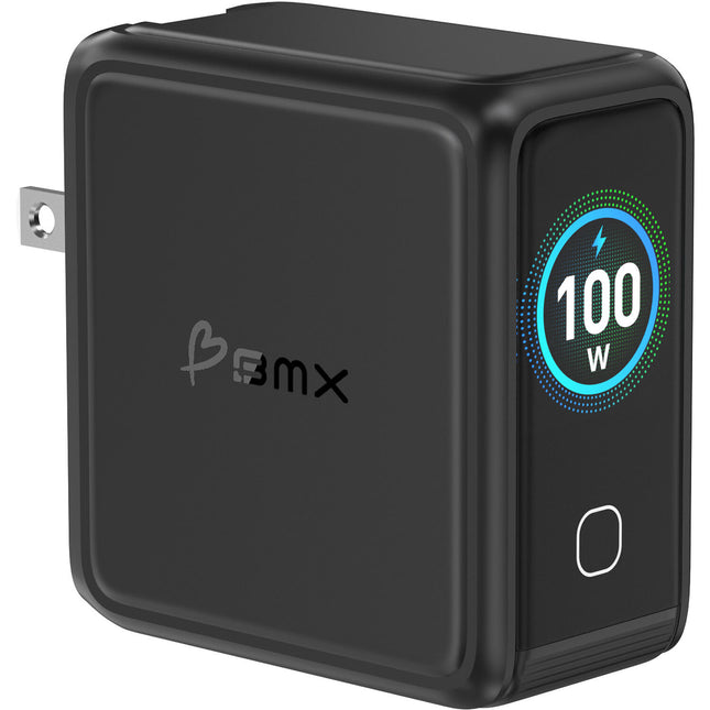 BMX GanSta Cargador USB 4 Puertos 100W Pantalla Color LCD Adaptadores UK EU AUS