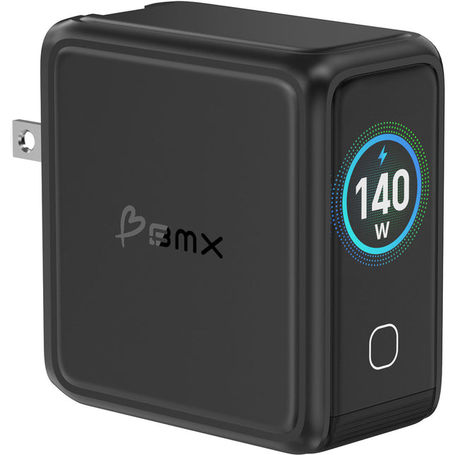 BMX GanSta Cargador USB 140W 4 Puertos con Pantalla LCD Color y Cable USB-C