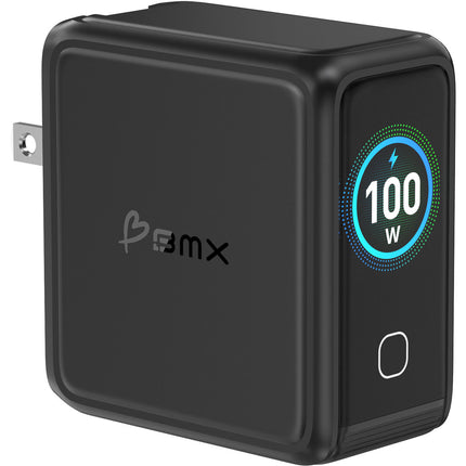 BMX GanSta Cargador USB 70W 3 Puertos con Pantalla LCD Color y Cable USB-C 70W