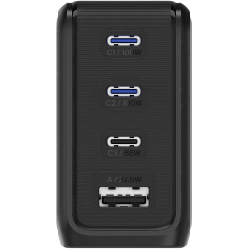 BMX GanSta Cargador USB 4 Puertos 100W Pantalla Color LCD Adaptadores UK EU AUS