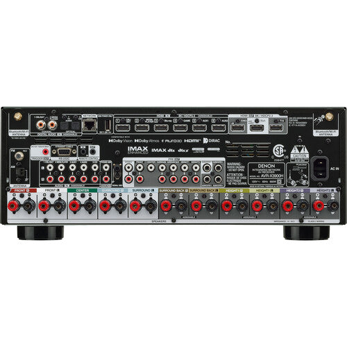 Denon AVR-X3900H receptor AV red 9.4 canales 105W 6 entradas HDMI