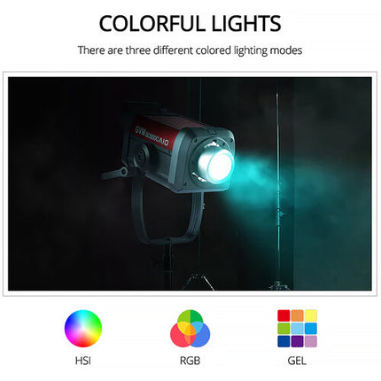 GVM SD500C AIO RGB LED Monolight Luz Cine 18400 Lux 2000-10000K