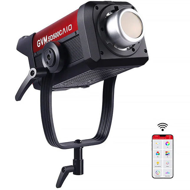 GVM SD500C AIO RGB LED Monolight Luz Cine 18400 Lux 2000-10000K