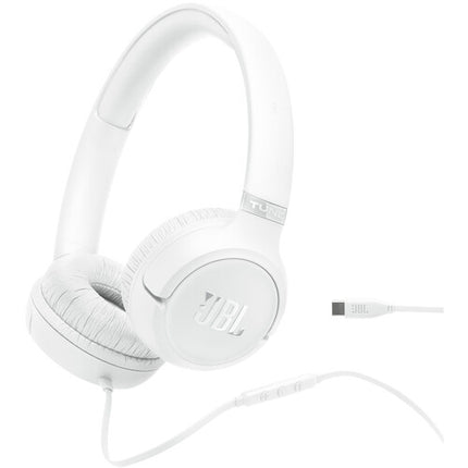 JBL Tune 530C Auriculares On-Ear USB-C Blancos 33mm Drivers 24-Bit 96kHz