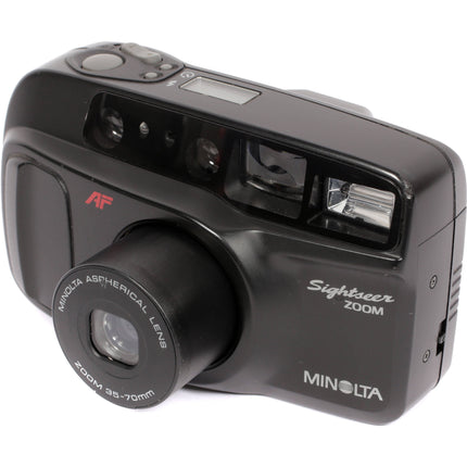 Konica Minolta Sightseer Zoom Cámara de película 35mm Zoom 35-70mm Autodisparo Negra