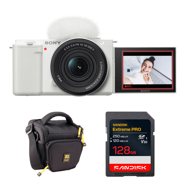 Sony ZV-E10 Cámara sin Espejo 24.2MP UHD 4K 16-50mm con Bolsa y SD 128GB