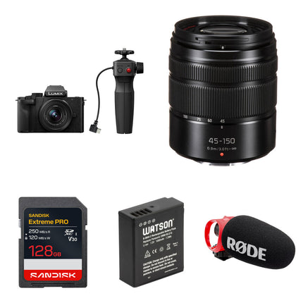Panasonic LUMIX G100D Cámara sin Espejo 20.3MP 4K Kit Creación Contenido Negro