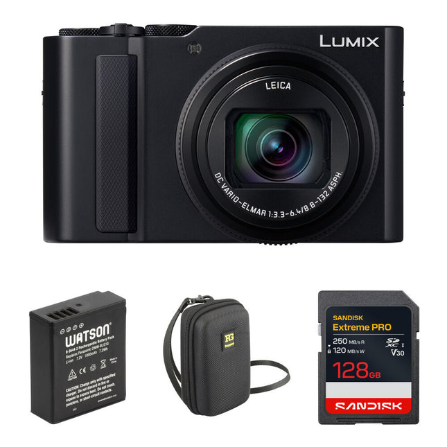 Panasonic ZS300 Cámara Digital Negro 20.1MP Zoom 15x 128GB Kit