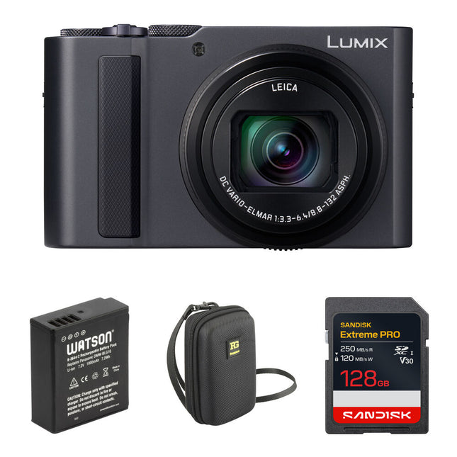 Panasonic ZS300 Cámara Digital 20.1MP Zoom 15x Kit Completo 128GB