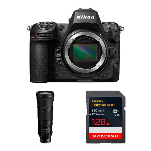 Nikon Z8 Cámara sin Espejo 45.7MP con Lente 180-600mm y Bolsa