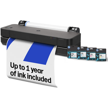 HP DesignJet 24 Pulgadas Impresora Gran Formato Inalámbrica 2400x1200 dpi con Set de Cuatro Tintas