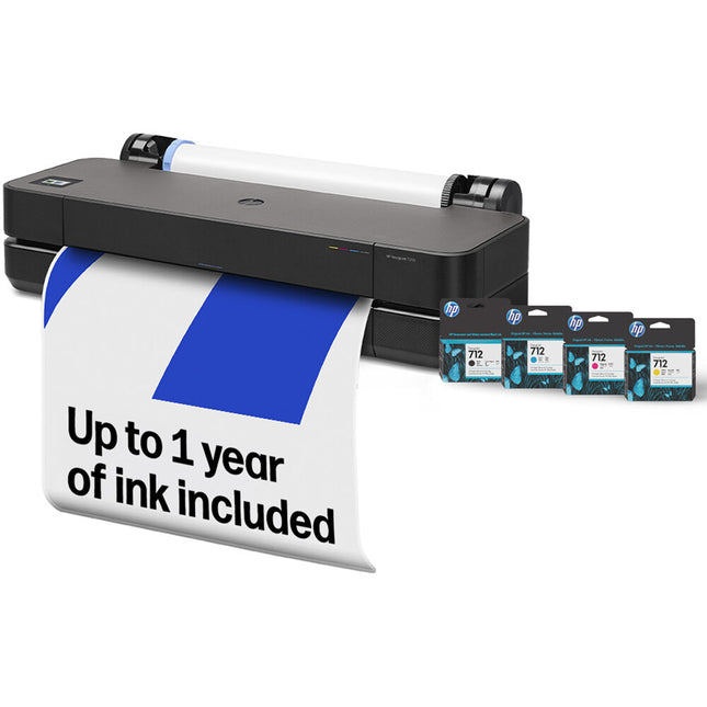 HP DesignJet 24 Pulgadas Impresora Gran Formato Inalámbrica 2400x1200 dpi con Set de Cuatro Tintas
