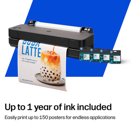 HP DesignJet 24 Pulgadas Impresora Gran Formato Inalámbrica 2400x1200 dpi con Set de Cuatro Tintas
