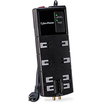 CyberPower protector de sobretensión 8 salidas 4350 julios cable 12 pies negro