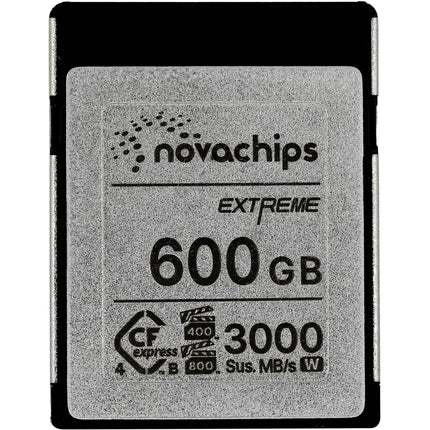 Novachips 600GB CFexpress 4.0 Tipo B Tarjeta de Memoria 3300 MB/s Lectura 3200 MB/s Escritura