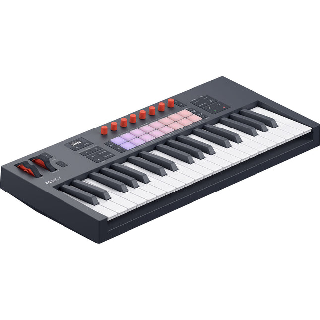 Novation FLkey 2 37 Teclado MIDI USB para FL Studio 37 Teclas 16 Pads 8 Controles