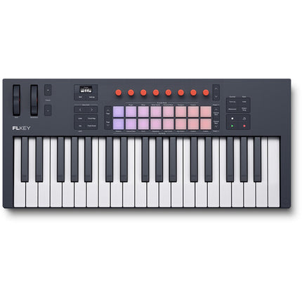 Novation FLkey 2 37 Teclado MIDI USB para FL Studio 37 Teclas 16 Pads 8 Controles