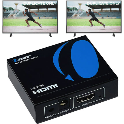 OREI UHDS-102 Divisor HDMI 1x2 UHD 4K60 25 pies audio y EDID