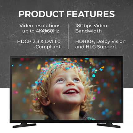 OREI UHDS-102 Divisor HDMI 1x2 UHD 4K60 25 pies audio y EDID