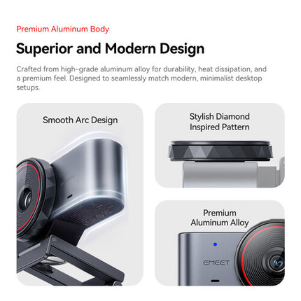 EMEET SmartCam C960 Ultra 4K Webcam Video 30 fps Sensor CMOS 1/5"