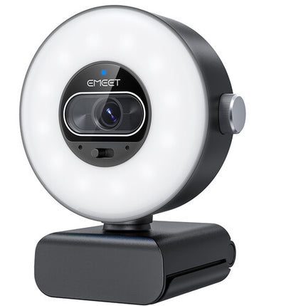 EMEET SmartCam S600L Webcam 4K 8MP con Luz Anular RGB y Autofocus Rápido