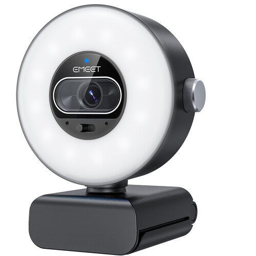 EMEET SmartCam S600L Webcam 4K 8MP con Luz Anular RGB y Autofocus Rápido