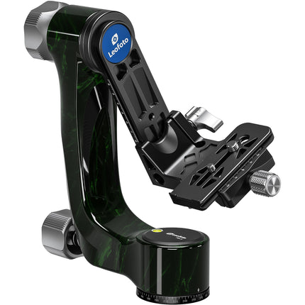 Leofoto PG-3 Cabezal Gimbal Fibra de Carbono 55 lb 9.25" Verde
