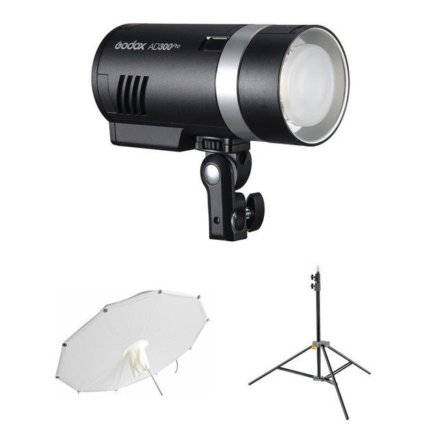 Godox AD300Pro Flash Exterior 300Ws Kit Paraguas SoftLighter y Soporte 2.4m