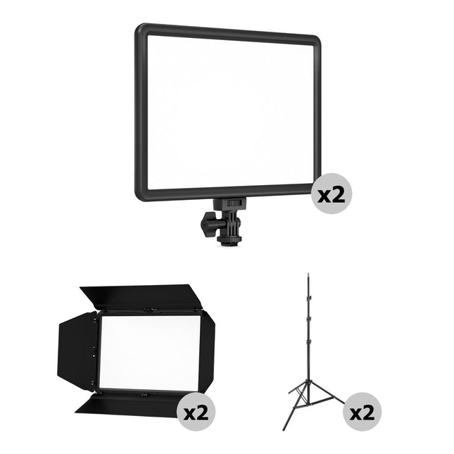 Lume Cube Panel LED Bicolor Kit 2 Luces 3200-5600K Soportes 8'