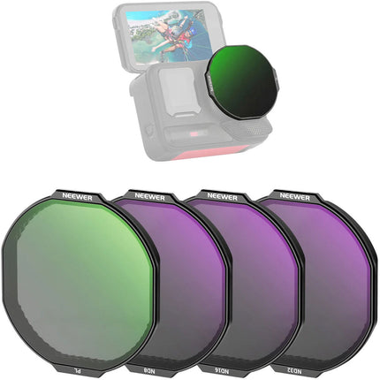 Neewer Set de 4 Filtros ND8 ND16 ND32 y Polarizador para Insta360 Ace Pro 2