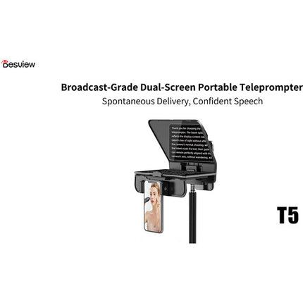 Desview T5 11" Teleprompter Plegable para Smartphone Doble Pantalla Teleprompter