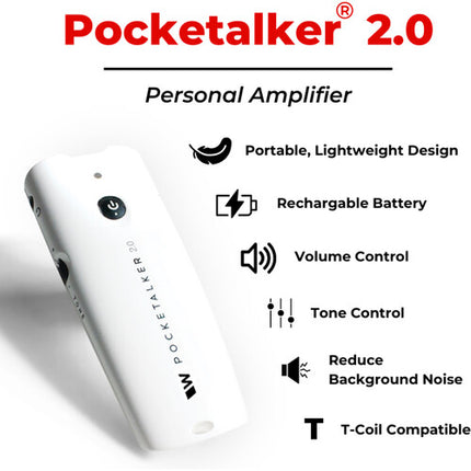 Williams Sound PKT 2.0 SYS 1 Kit de Comunicación para Pacientes Amplificador Recargable y Auriculares Estéreo