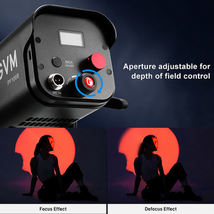 GVM PF100B Luz LED Bicolor Enfoque 30 200 Lux Ángulo 15-45° Kit Completo