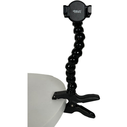 Dinkum Systems Phone Mount Soporte para teléfono con brazo flexible de 12" y capacidad de 3 lb