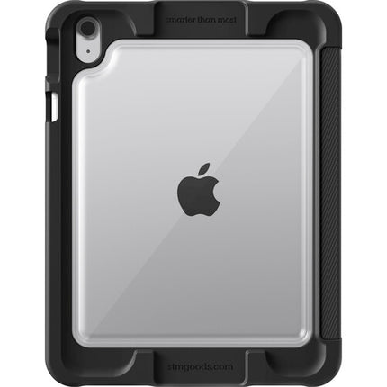 STM Dux Ultra Funda para iPad A16 y 10ª Generación Negra con Soporte y Carga Pencil