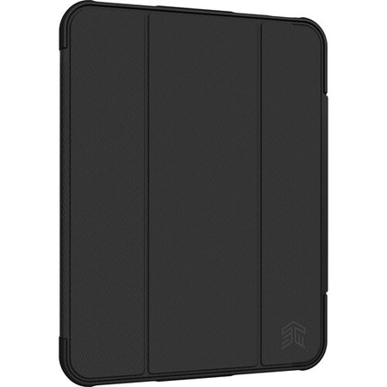 STM Dux Ultra Funda para iPad A16 y 10ª Generación Negra con Soporte y Carga Pencil