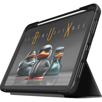 STM Dux Ultra Funda para iPad A16 y 10ª Generación Negra con Soporte y Carga Pencil