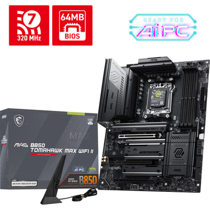 MSI MAG B850 TOMAHAWK MAX WIFI II Placa base AM5 ATX DDR5 Wi-Fi 7 5GbE