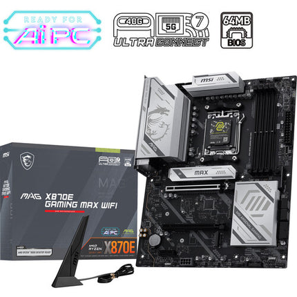 MSI MAG X870E GAMING MAX WIFI Placa Base ATX AM5 DDR5 WiFi 7 5GbE