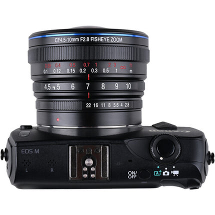 Venus Optics Laowa 4.5-10mm f2.8 Zoom Fisheye para Canon EF-M APS-C 175°