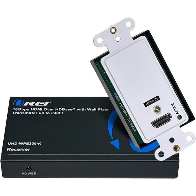 OREI Extensor HDMI sobre HDBaseT 4K60 4:4:4 230' con Placa de Pared TX