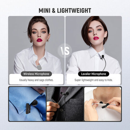 Neewer LM8 Mini Micrófono Lavalier 3.5mm 4mm Cápsula 2-Pack