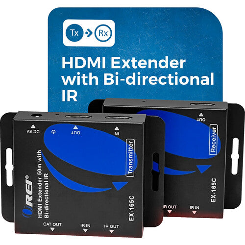 OREI Extensor HDMI sobre Cat 6/7 1080p 164 pies con IR bidireccional y salida local