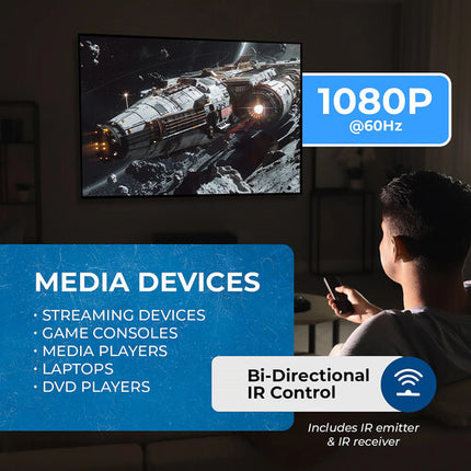 OREI Extensor HDMI sobre Cat 6/7 1080p 164 pies con IR bidireccional y salida local