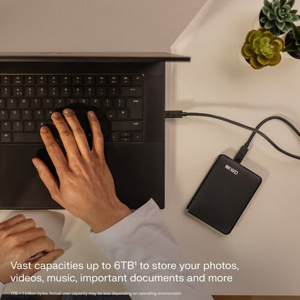 WD 6TB Elements Disco Duro Externo USB-C 3.2 Gen 1 5 Gb/s