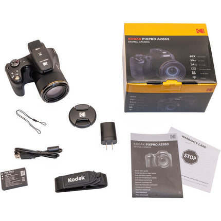 Kodak PIXPRO AZ653 Cámara Digital Negra 20MP Zoom Óptico 65x 24-1560mm